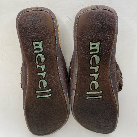 Merrell Lucca Espresso Women Brown Leather Thong sz 9 Womens Sandals Flip Flop - Picture 12 of 13